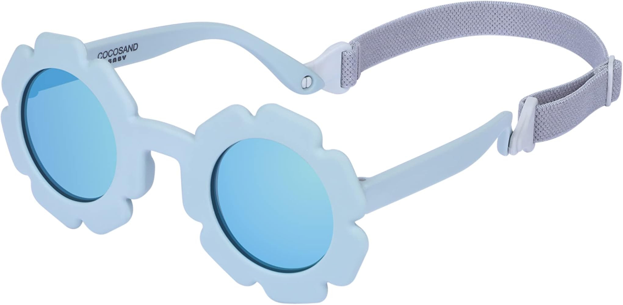 COCOSAND Toddler Sunglasses with Strap Polarized Lens Retro Flexible Flower Frame for Baby Kids B... | Amazon (US)