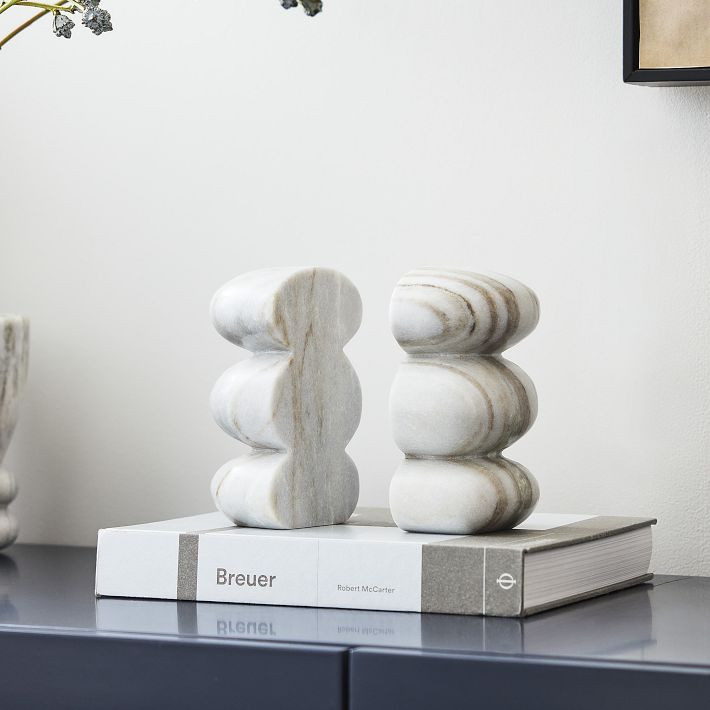 Kali Marble Bookends (Set of 2) | West Elm (US)