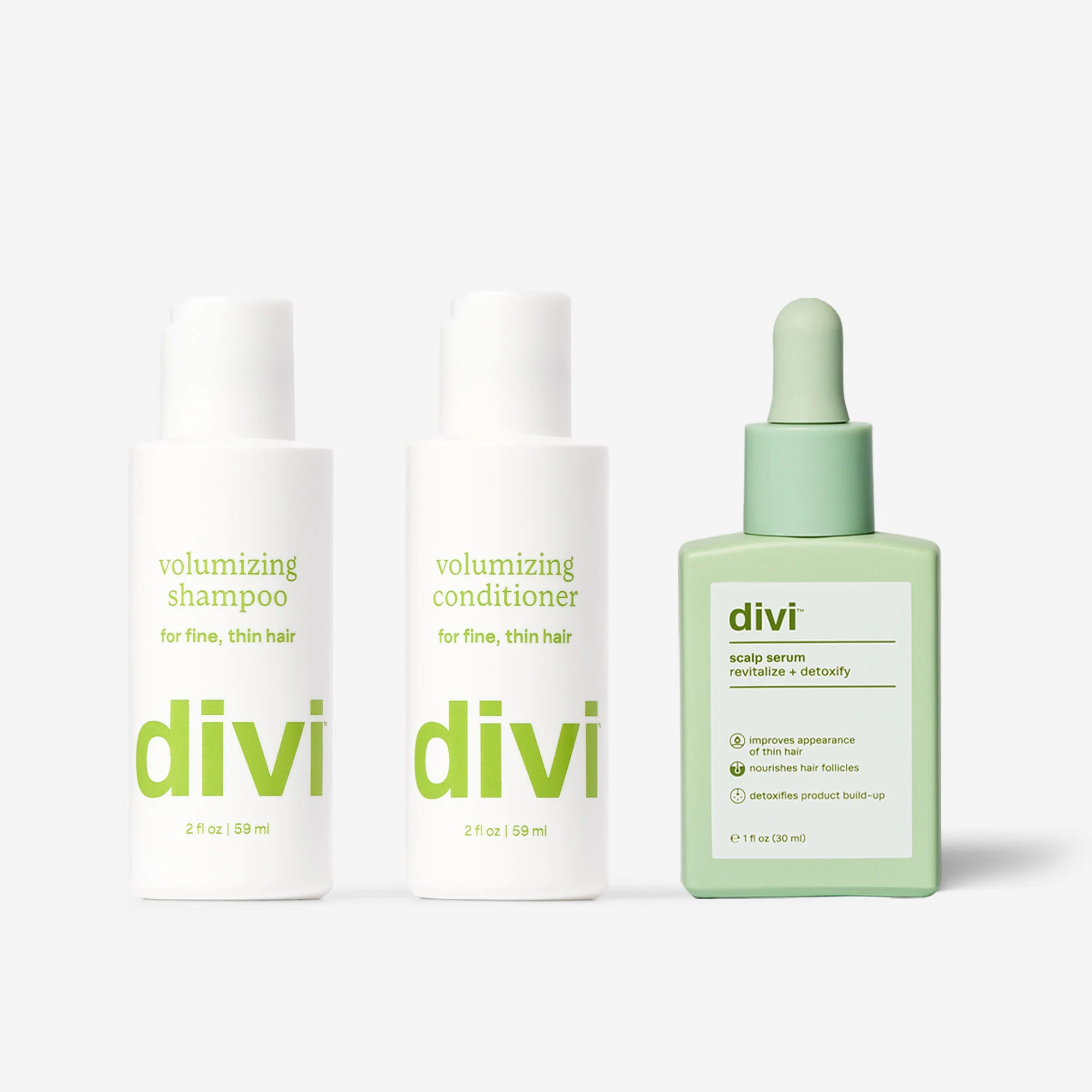 Divi Volumizing Starter Bundle | Volume Shampoo & Conditioner and Scalp Serum | Divi Official