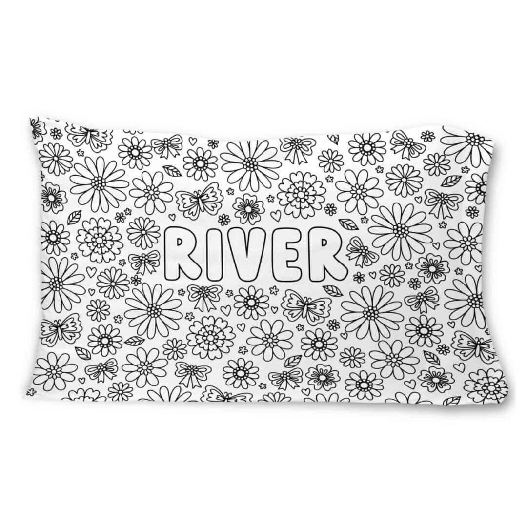 ColorMe Personalized Pillow Case | Floral Flutter | Caden Lane