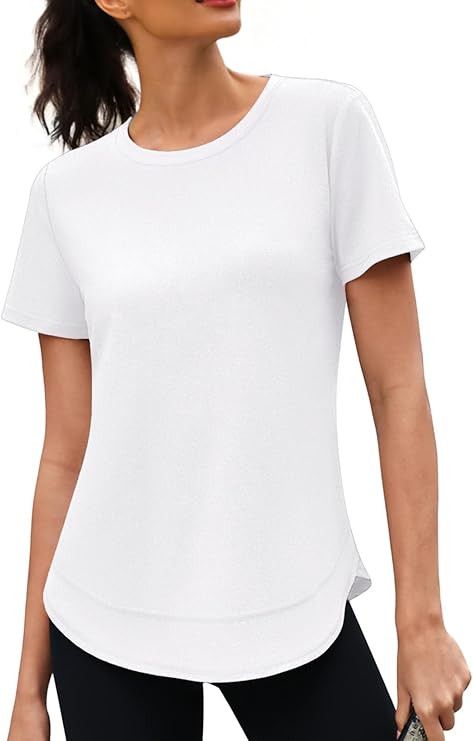 Amazon.com: 3rd hill Womens Workout Tops Short Sleeve Crewneck Sports Yoga Running Shirts Quick D... | Amazon (US)