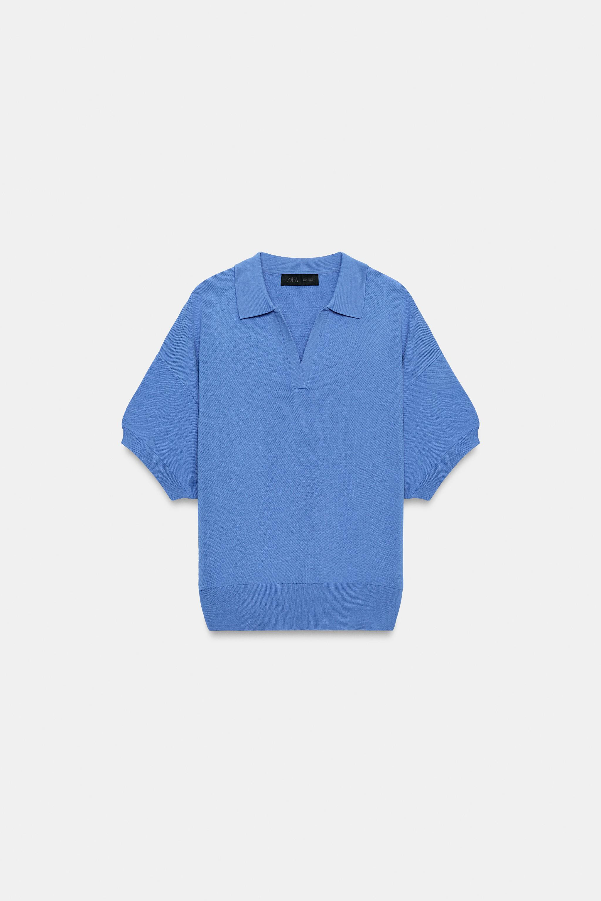 SHORT SLEEVE KNIT POLO SHIRT | Zara US