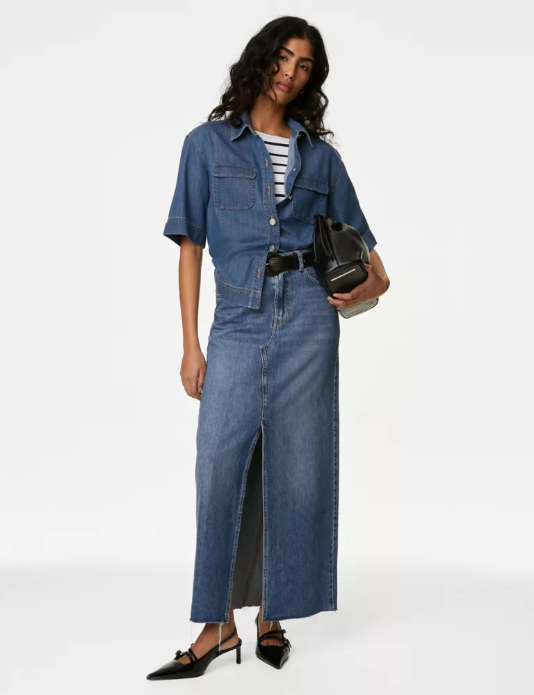Denim Collared Shirt | Marks & Spencer (UK)