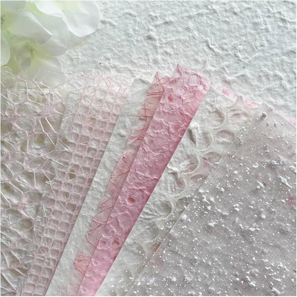10Pcs Pink Scrapbook Paper Texture Papers Marbling Design Scrapbook Papers DIY A6 Snow Dot Yarn H... | Amazon (US)