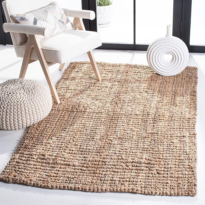 SAFAVIEH Natural Fiber Collection Accent Rug - 4' x 6', Natural, Handmade Chunky Textured Jute 0.... | Amazon (US)