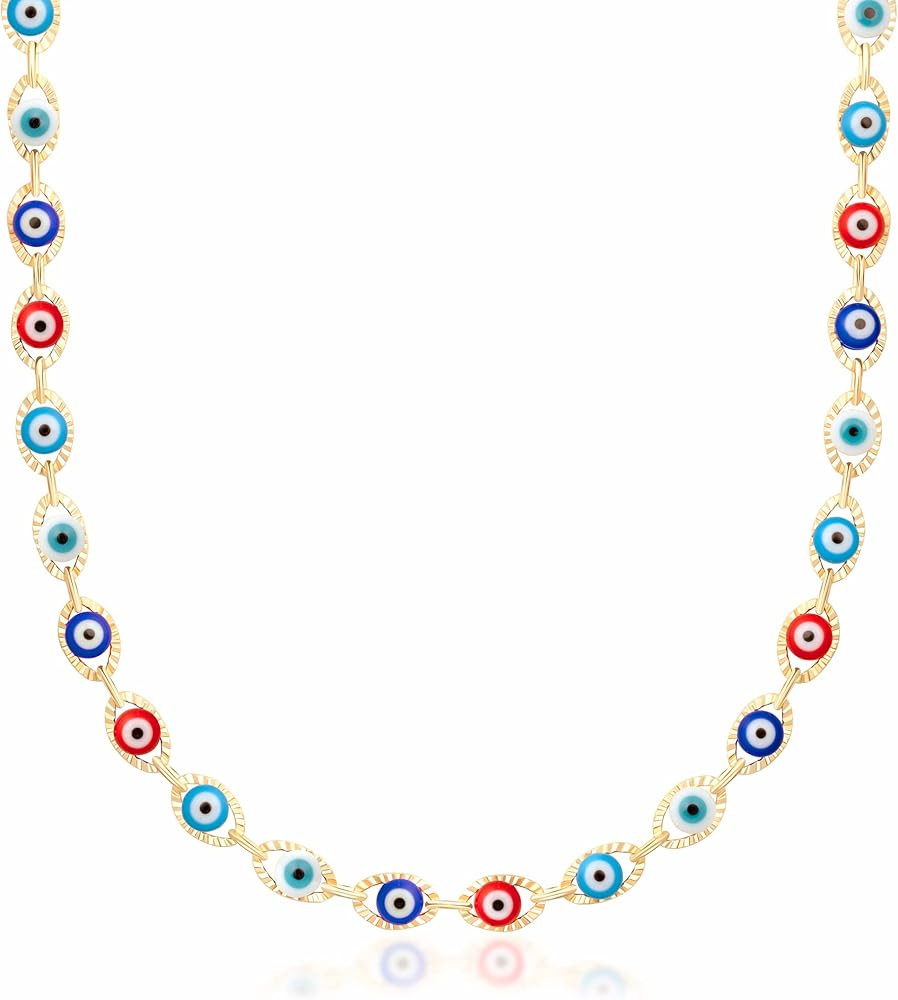 Barzel 18K Gold Plated Evil Eye Necklace - Made In Brazil | Amazon (US)