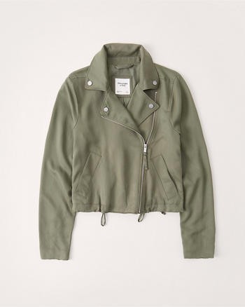 Drapey Moto Jacket | Abercrombie & Fitch US & UK
