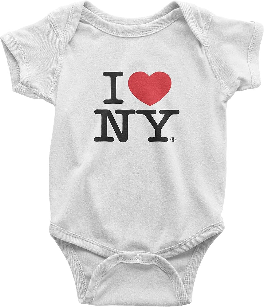 I Love NY Baby Bodysuit Officially Licensed Infant Snapsuit (White, 18m) | Amazon (US)