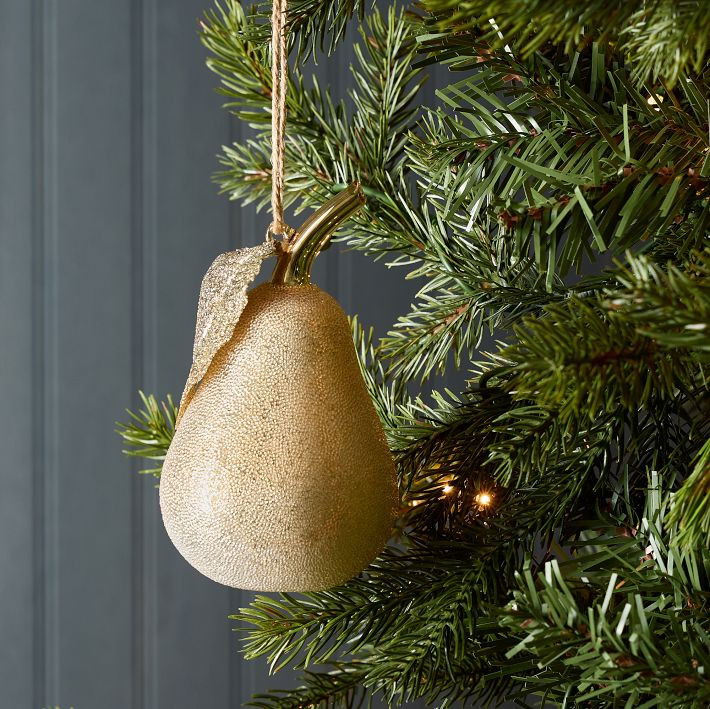 Glass Pear Ornament | West Elm (US)
