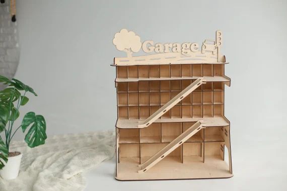 Toy Car Storage Garage With Wood  Big Car Shelf  Toy Car | Etsy | Etsy (US)