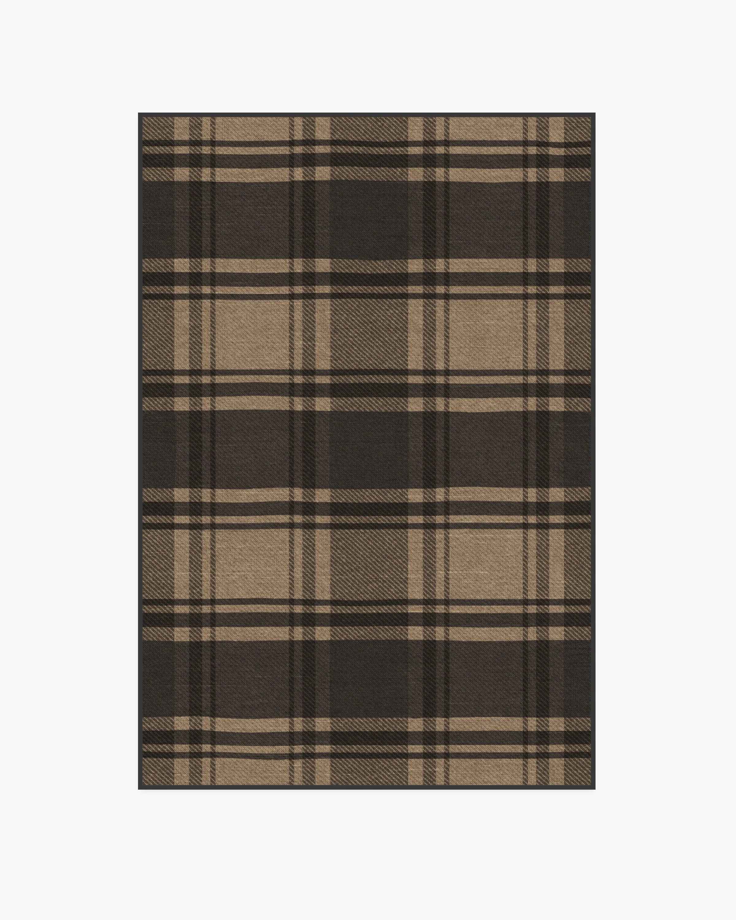 Easton Plaid Charcoal & Natural Flatwoven Rug | Ruggable