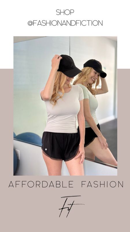 Great fitness top from Amazon. Super soft, thin and stretchy. Double lined on the front side. Great skims dupe. Wearing size small. Fit TTS. #sponsored 

#LTKActive