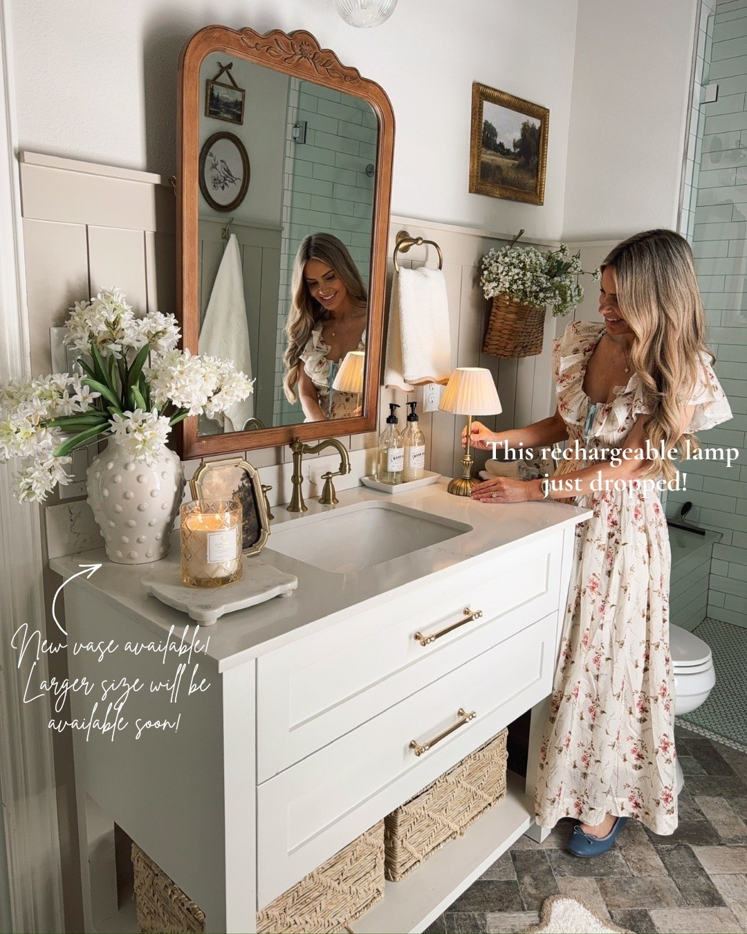 This rechargeable lamp just launched and is looking STUNNING in our bathroom 

 #LTKSeasonal #LTKHome