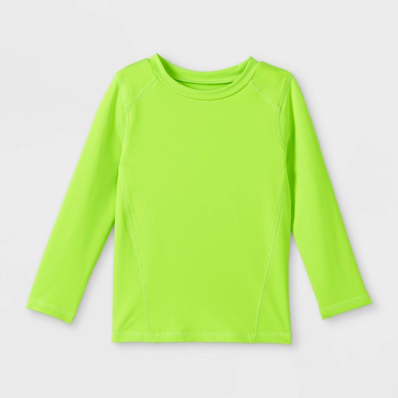 Toddler Boys' Solid Long Sleeve Rash Guard - Cat & Jack™ Green | Target