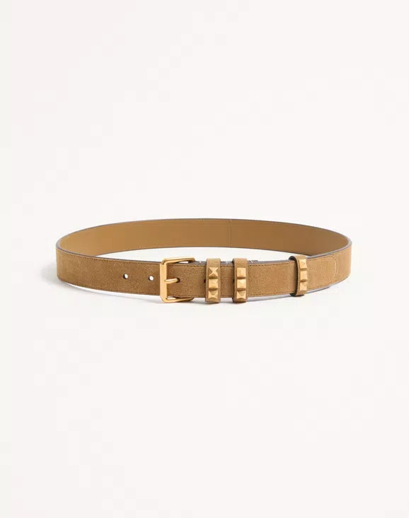 Rockstud Belt In Suede 30 Mm | Valentino