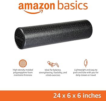 Amazon Basics High-Density Round Foam Roller for Exercise, Massage, Muscle Recovery | Amazon (US)