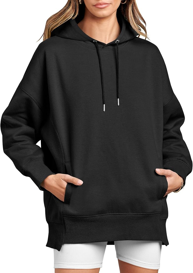 ANRABESS Women's Oversized Hoodies Fleece Casual Drop Shoulder Athletic Sweatshirts Long Sleeve P... | Amazon (US)