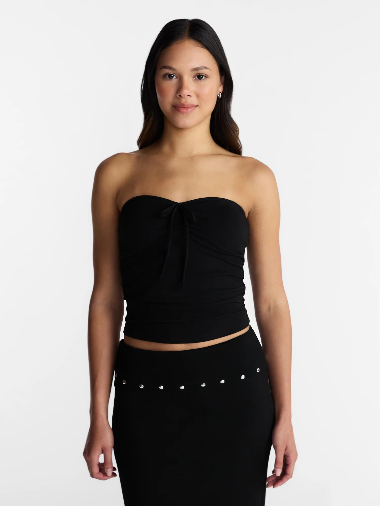 No Boundaries Ruched Tube Top, Women’s XXS-XXL | Walmart (US)