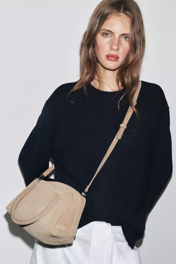 BOWLING-TASCHE AUS VELOURSLEDER | Zara DE