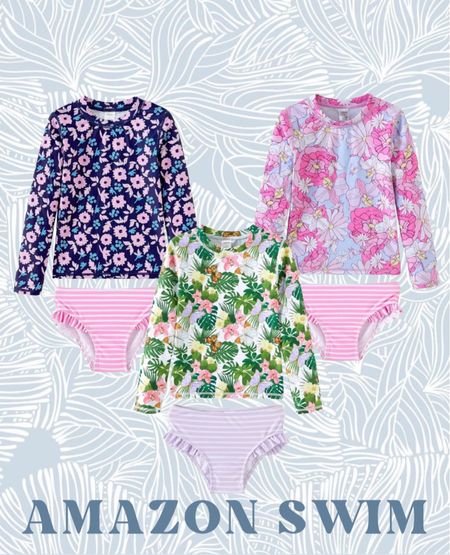 Amazon girls rashguard  swimsuits - baby - little girl sizes. All prints on the same listing  

#LTKsalealert #LTKkids #LTKtravel