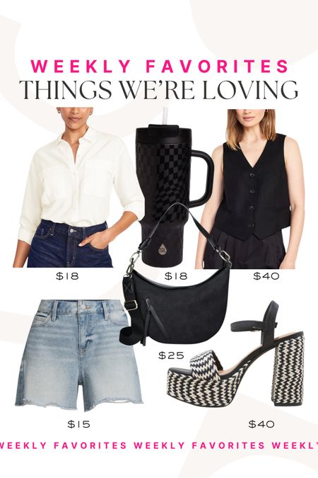 Things we’re loving this week! I’m really leaning into the linen vest look for spring! 

Our favorites, bestsellers, things we’re loving, button up shirt, linen vest, target fashion, denim shorts, spring fashion, trends

#LTKmidsize #LTKstyletip #LTKSeasonal