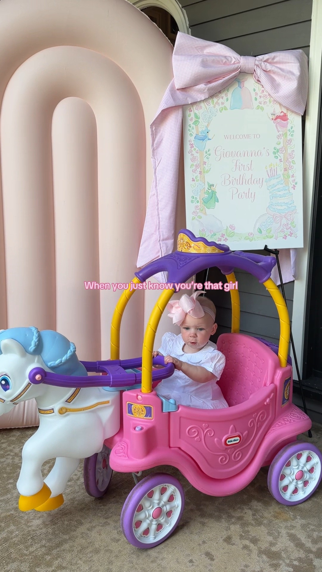 •When you just know you’re that girl 😎 Comment SHOP to get the link to this adorable princess carriage car! The perfect first birthday gift for baby girl 🩷👑•

#LTKBaby #LTKKids
