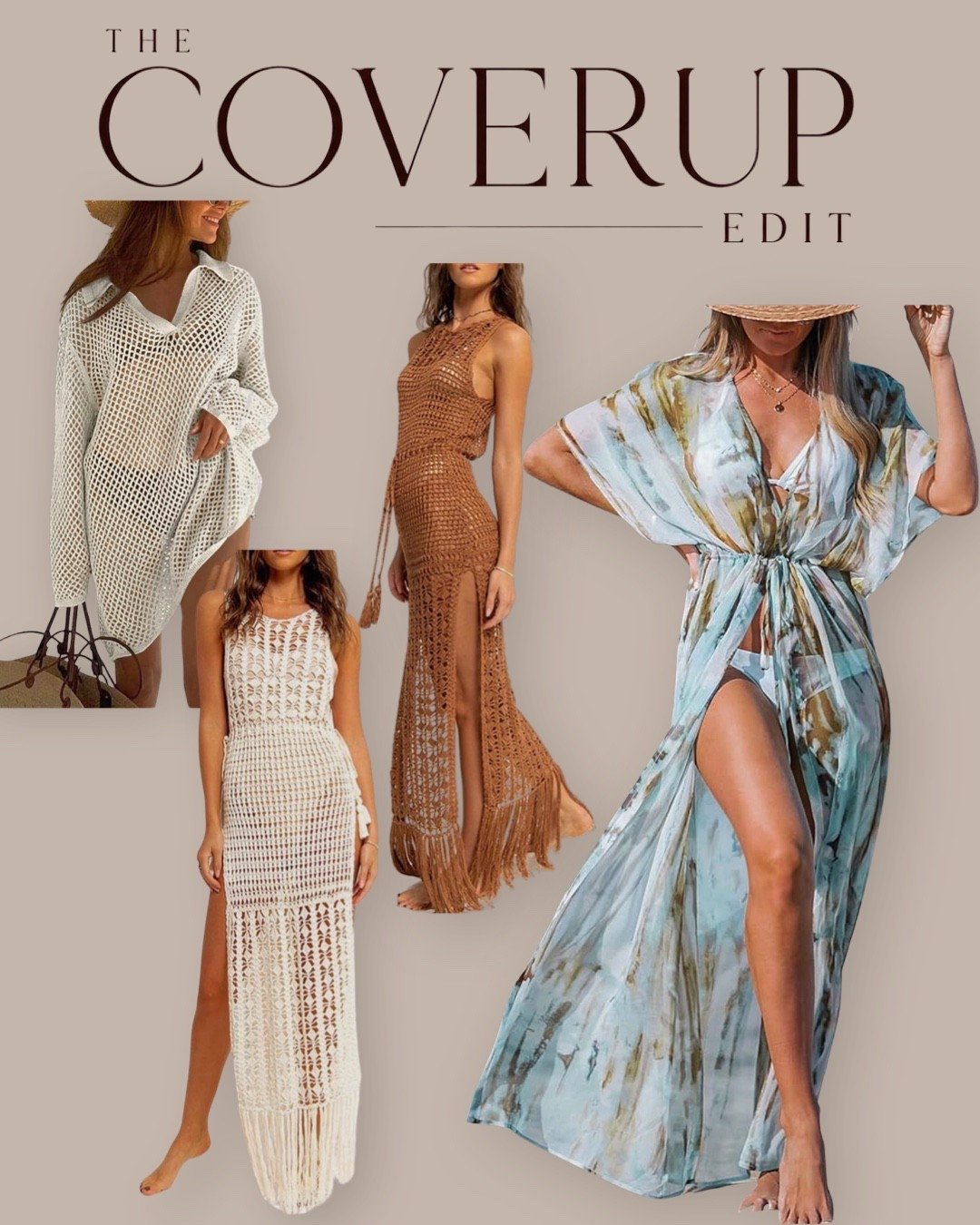 The coverups I’m actually loving for summer 2026 ☀️ effortless crochet knits, breezy resortwear, elevated beach dresses, and luxe-looking swim coverups that make every swimsuit look more expensive.

These are the kinds of pieces you can throw on for the pool, beach, lake days, vacations, or resort dinners and instantly look put together without trying too hard. Neutral, flattering, comfortable, and very “rich mom on vacation” energy. 🤍

#LTKSeasonal #LTKOver40 #LTKSwim