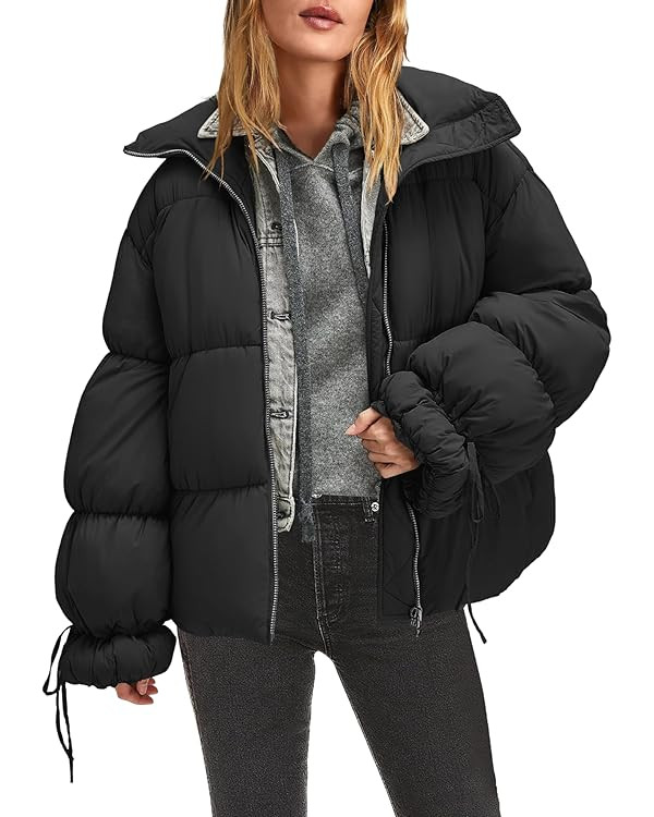 Panadila Womens Oversized Puffer Jacket Warm Winter Cozy Coats Casual Baggy Full Zip Up Puffer Co... | Amazon (US)