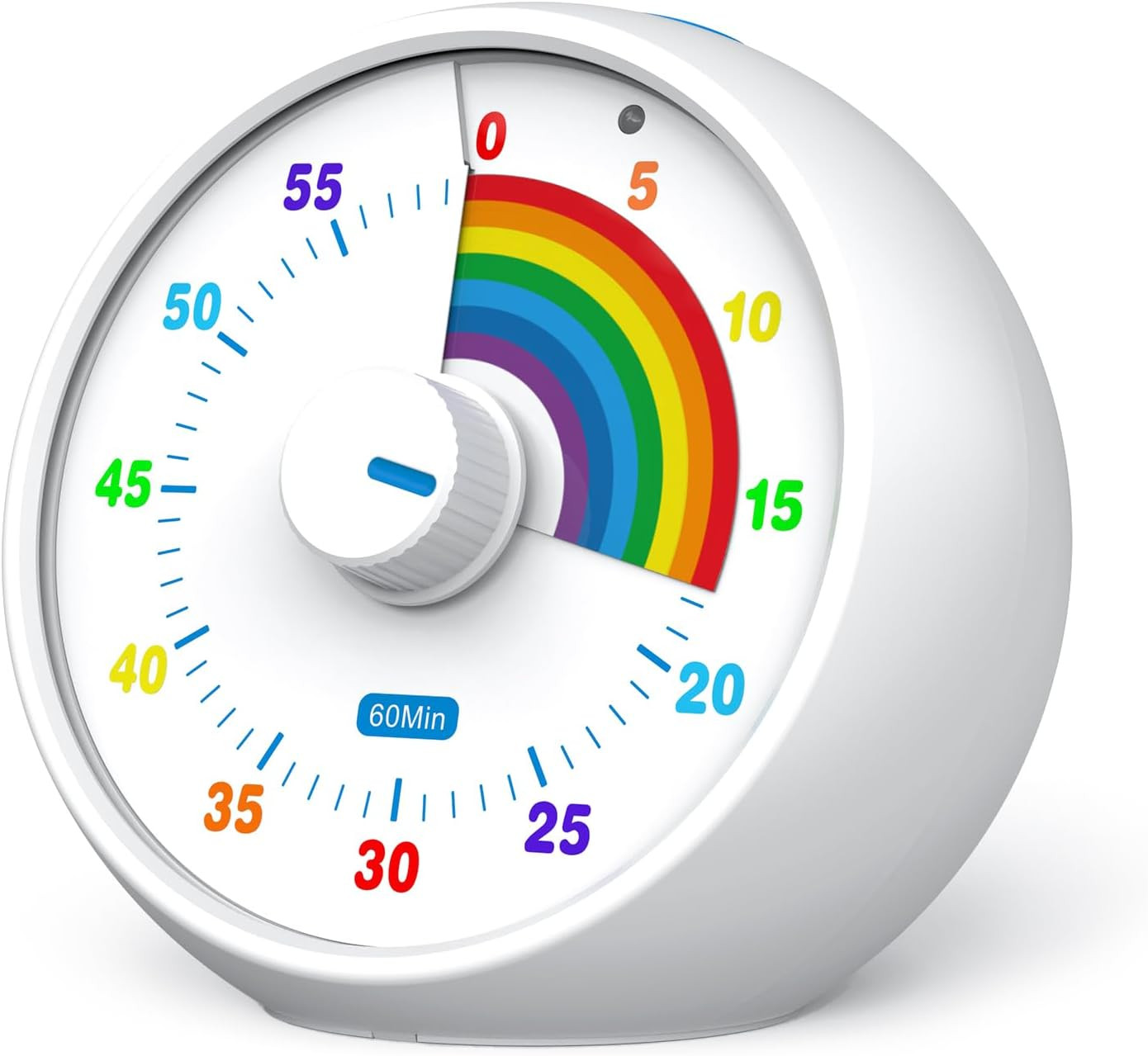 Visual Timer for Kids, 60-Minute Countdown for Classroom Office Kitchen, Desk Timer Kids Time Management Tools with Silent Operation, Pomodoro Timer Rainbow Pattern(White) | Amazon (US)