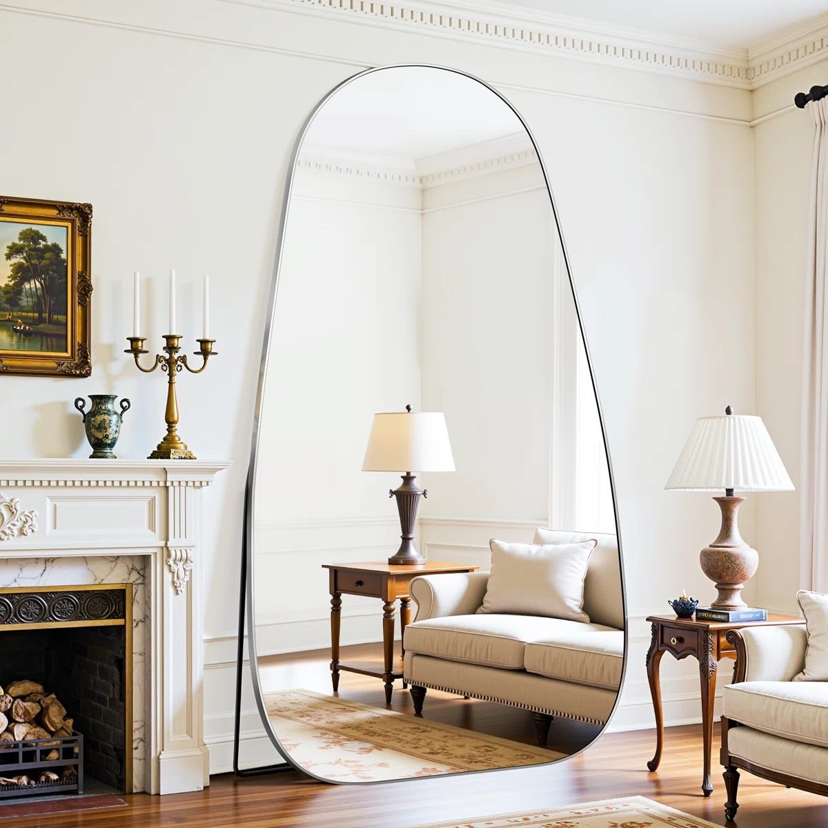 An artistic upgrade for your space — this floor mirror adds light, depth, and a unique sculptural touch. ON SALE and under $250.

Keywords:

* waterdrop mirror
* irregular mirror
* oversized floor mirror
* full length mirror
* framed mirror
* bedroom mirror
* entryway decor
* living room mirror
* dressing mirror
* small space decor
* sculptural decor
* modern home design
* artistic interior
* statement piece
* gallery inspired home
* oversized full-length mirror
* modern full-length mirror 
* arched full-length mirror
* vintage full-length mirror 

#LTKSaleAlert #LTKSeasonal #LTKHome