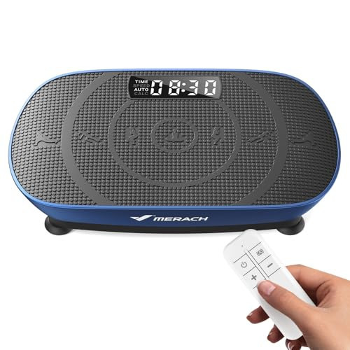 MERACH Vibration Plate Exercise Machine, Slim Vibration Plate for Lymphatic Drainage Weight Loss, Vibrating Plate with Real-Time Calorie Tracking on LED Display, Workout Equipment for Home Women Men | Amazon (US)