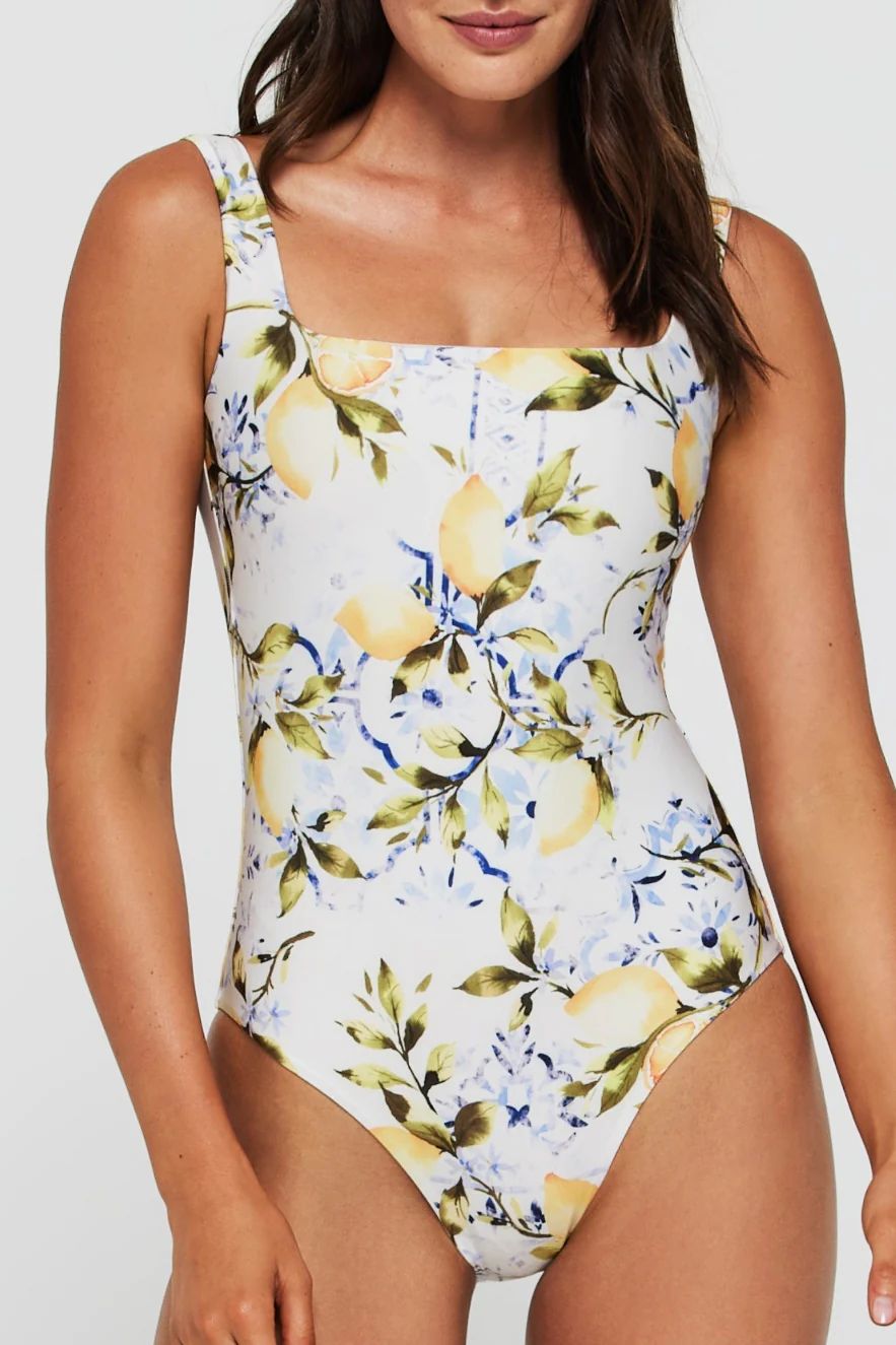 Square Neck One-Piece Swimsuit | Hermoza