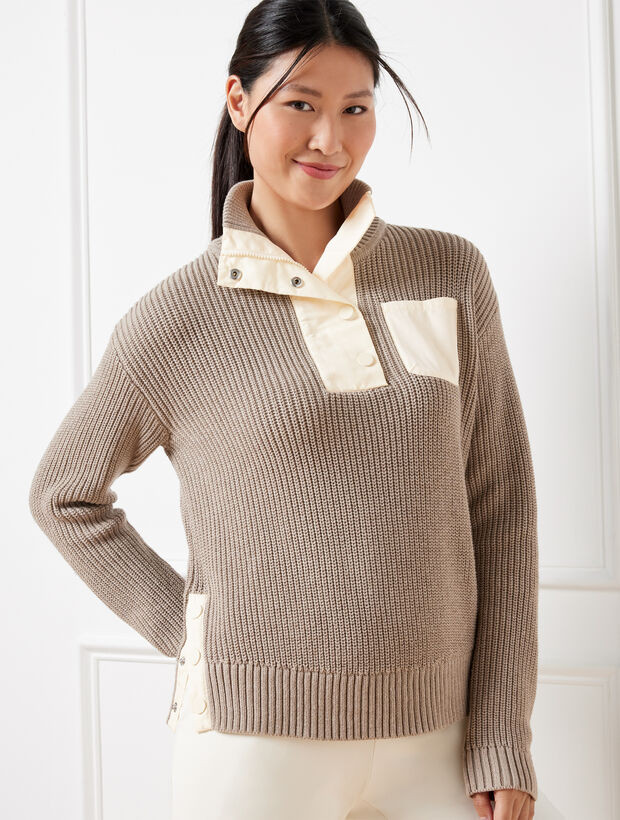 Coolmax® Snap Half-Zip Sweater | Talbots