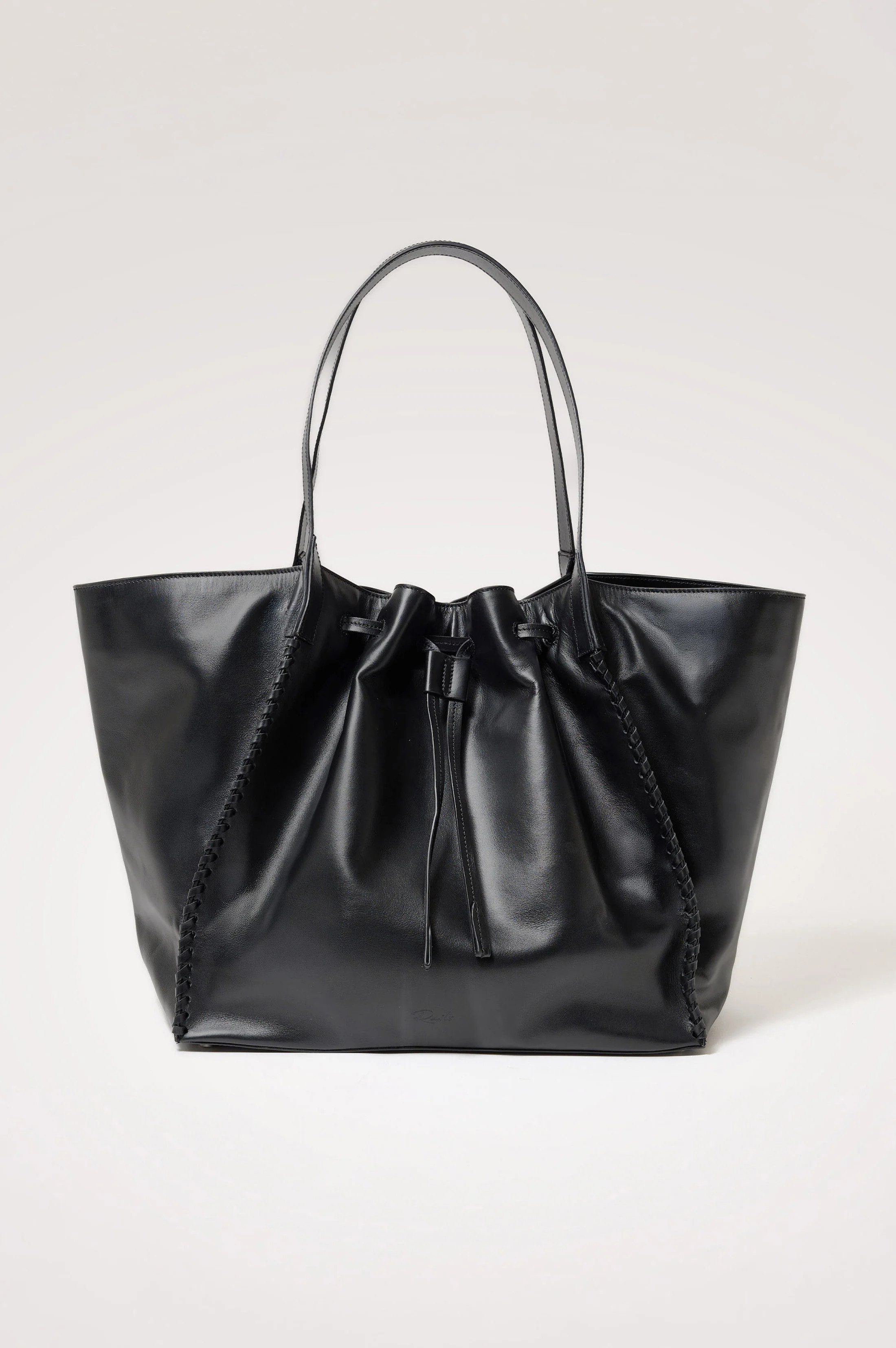 PRATO BUCKET TOTE  - BLACK LEATHER | Rails