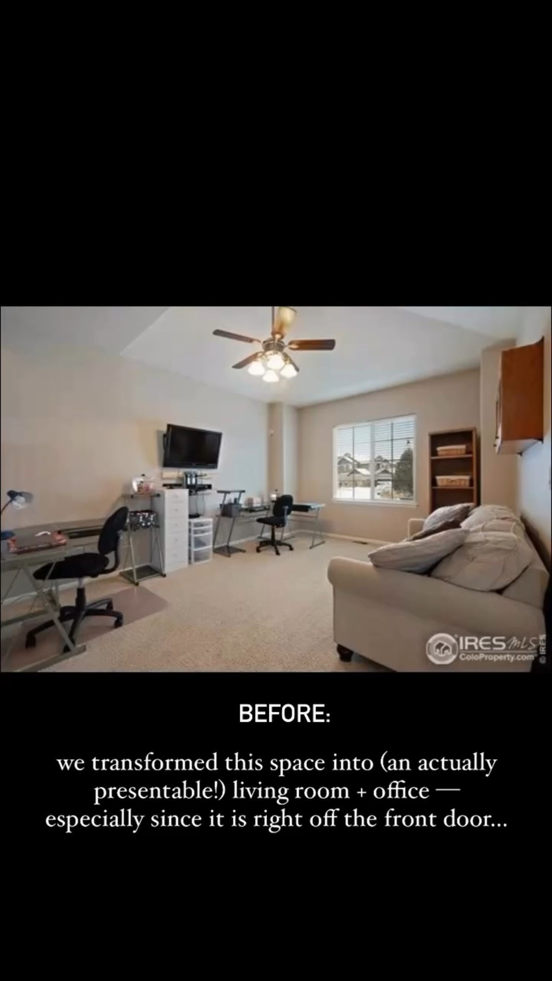 This #ProjectMeadowbrook living room was one of my very first projects back in 2019 (when PHI was in its infancy). It is a study in layers—creamy upholstery, textured pillows, and warm wood accents. The vintage-inspired rug grounds the space and adds just enough pattern to keep things interesting, while the neutral palette keeps it timeless.
 
But what really makes this room special is how it works double duty, but in a way that is practical and pretty. If you saw the before, you know this space was used by the previous owners as a catch-all “office”—utilitarian desks, bulky chairs, and way too many wires. It wasn’t cozy, cohesive, or particularly inviting, especially for a room right by the front door. By reimagining the layout and softening the materials, we transformed it into an elegant living room with a small office nook that feels completely at home in the design.
 
Now, the shelves display art, books, and a few collected pieces that make the space feel personal and curated, not “workspace first.” It’s proof that you can absolutely have function and beauty… and that your office doesn’t need to look like, well, an office.
 
Design // @peggyhaddadinteriors 
Photography // @karadeyoung 

#LivingRoomIdeas #HomeOfficeDesign #BeforeAndAfter #LayeredInteriors #PeggyHaddadInteriors