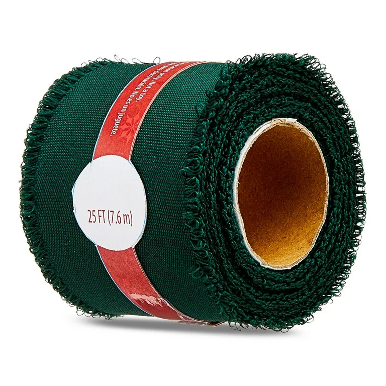 Christmas Ribbon, Green, 2.5" x 25', by Holiday Time | Walmart (US)