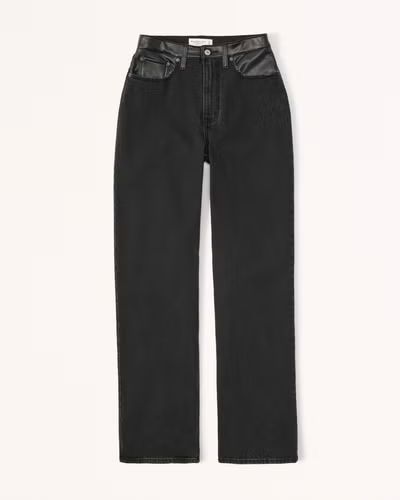 Mixed Fabric Curve Love High Rise 90s Relaxed Jean | Abercrombie & Fitch (US)