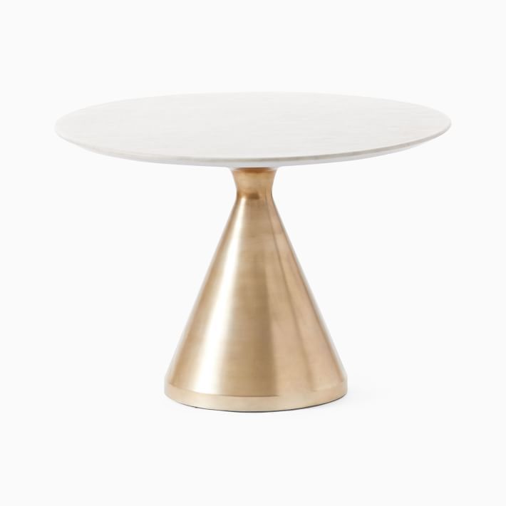 Silhouette Pedestal Marble Round Dining Table (44", 48", 60") | West Elm (US)
