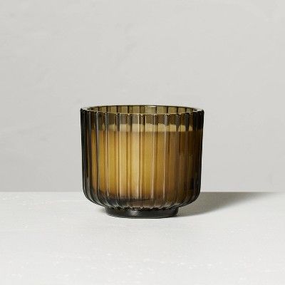 Ribbed Glass Autumn Cider Jar Candle Green - Hearth & Hand™ with Magnolia | Target