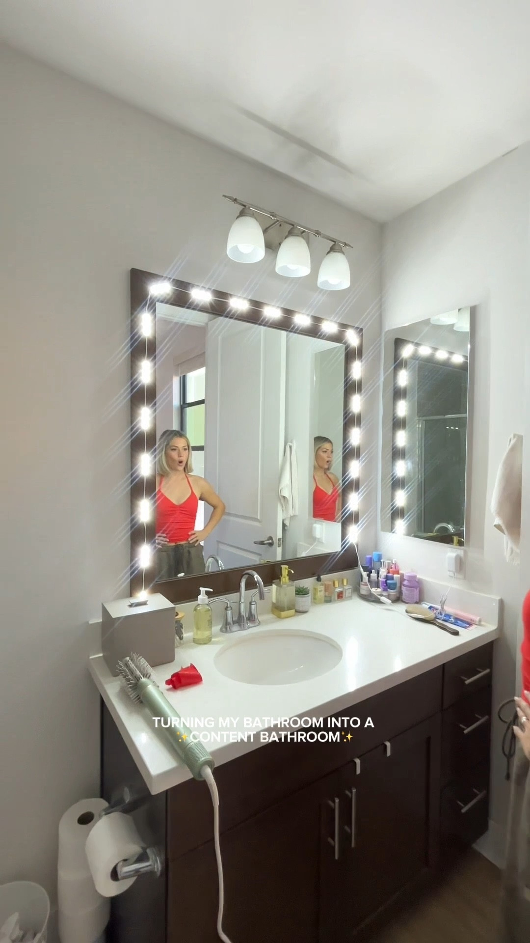 if you have bad lighting in your bathroom & you want to step up your content game- these lights are the biggest lifesavers!💡

#LTKHome #LTKFindsUnder50 #LTKSaleAlert