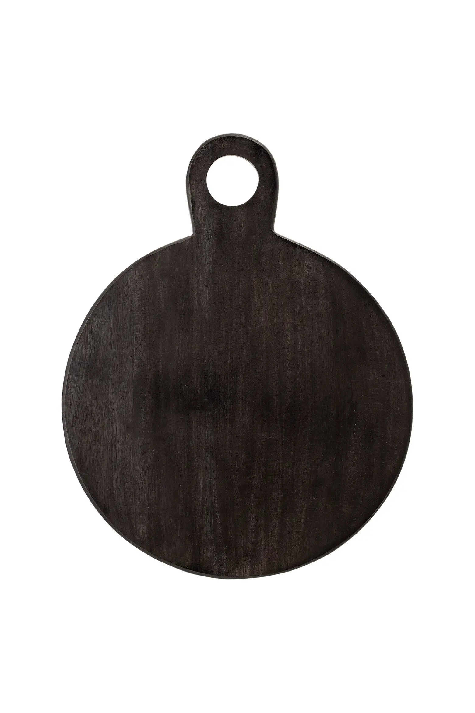 Storied Home Round Acacia Wood Cheese and Cutting Board with Circle Handle, Black | Nordstrom | Nordstrom
