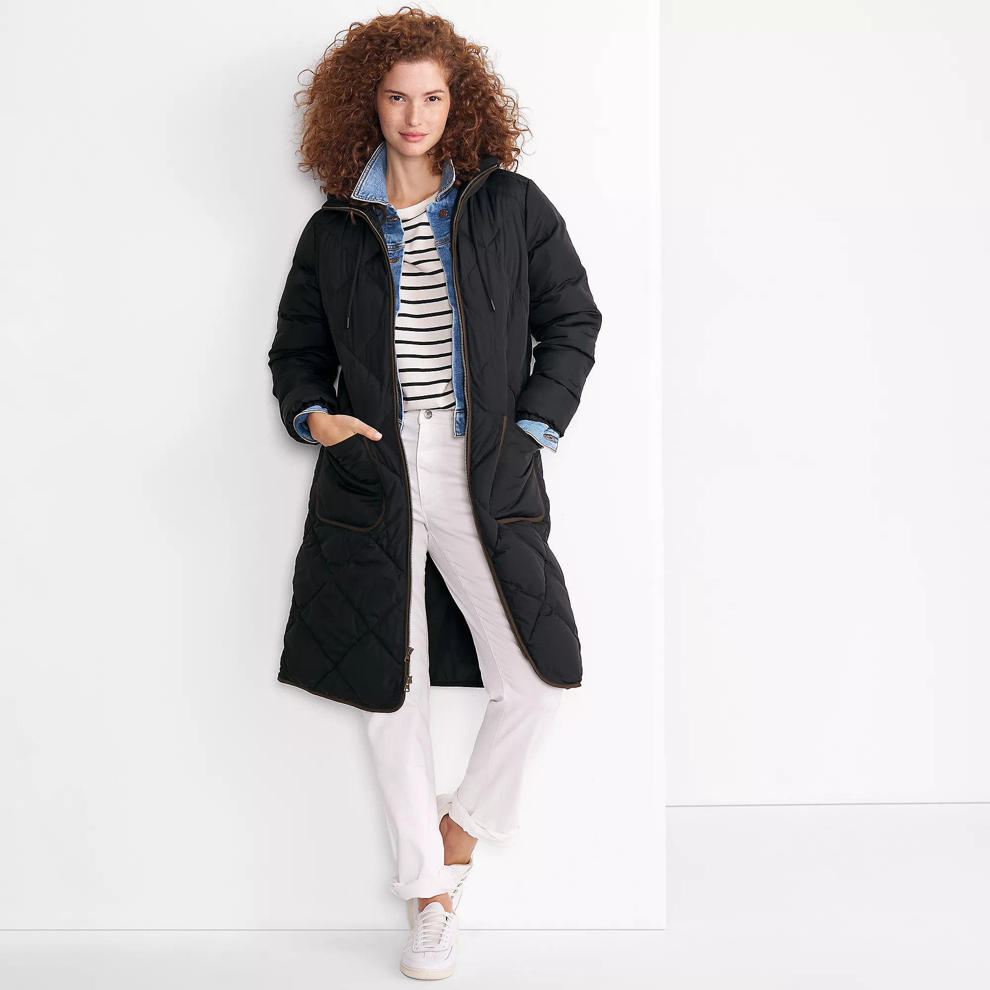 Women's Petite FeatherFree Insulated Diamond Quilted Maxi Coat | Lands' End (US)