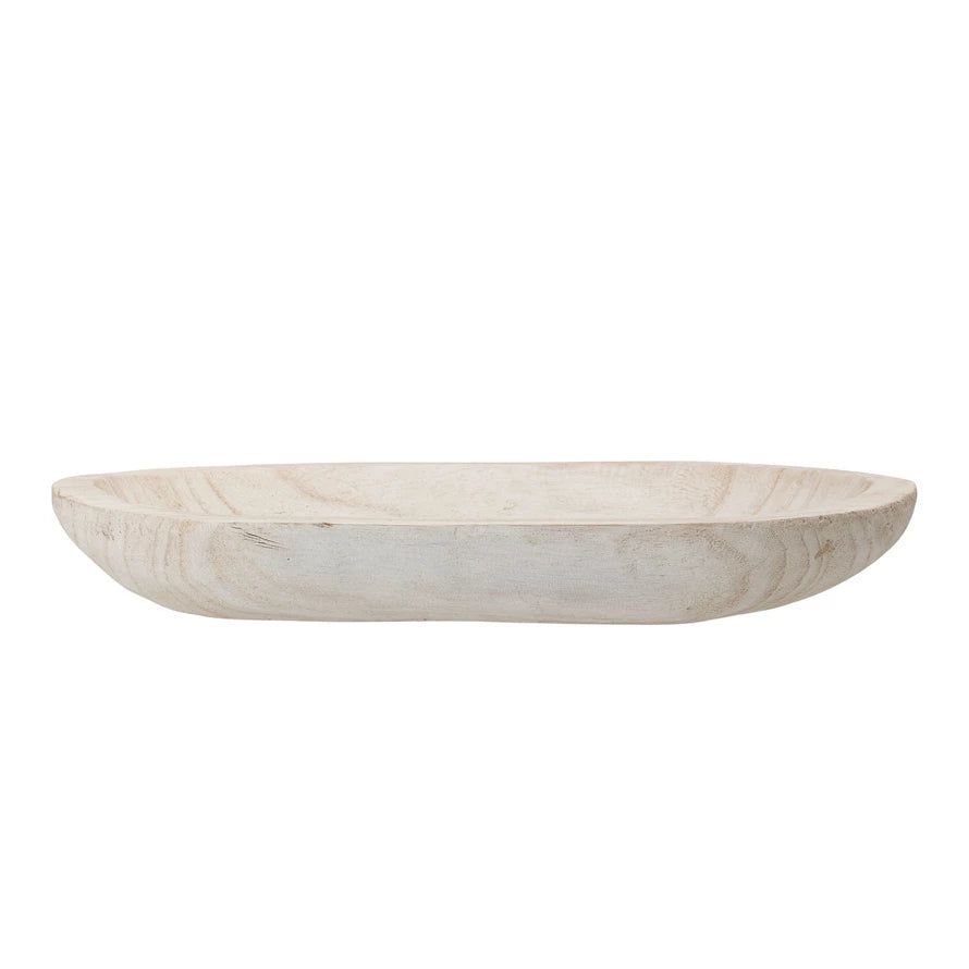Paulownia Hand Carved Wood Bowl | Lighting Design