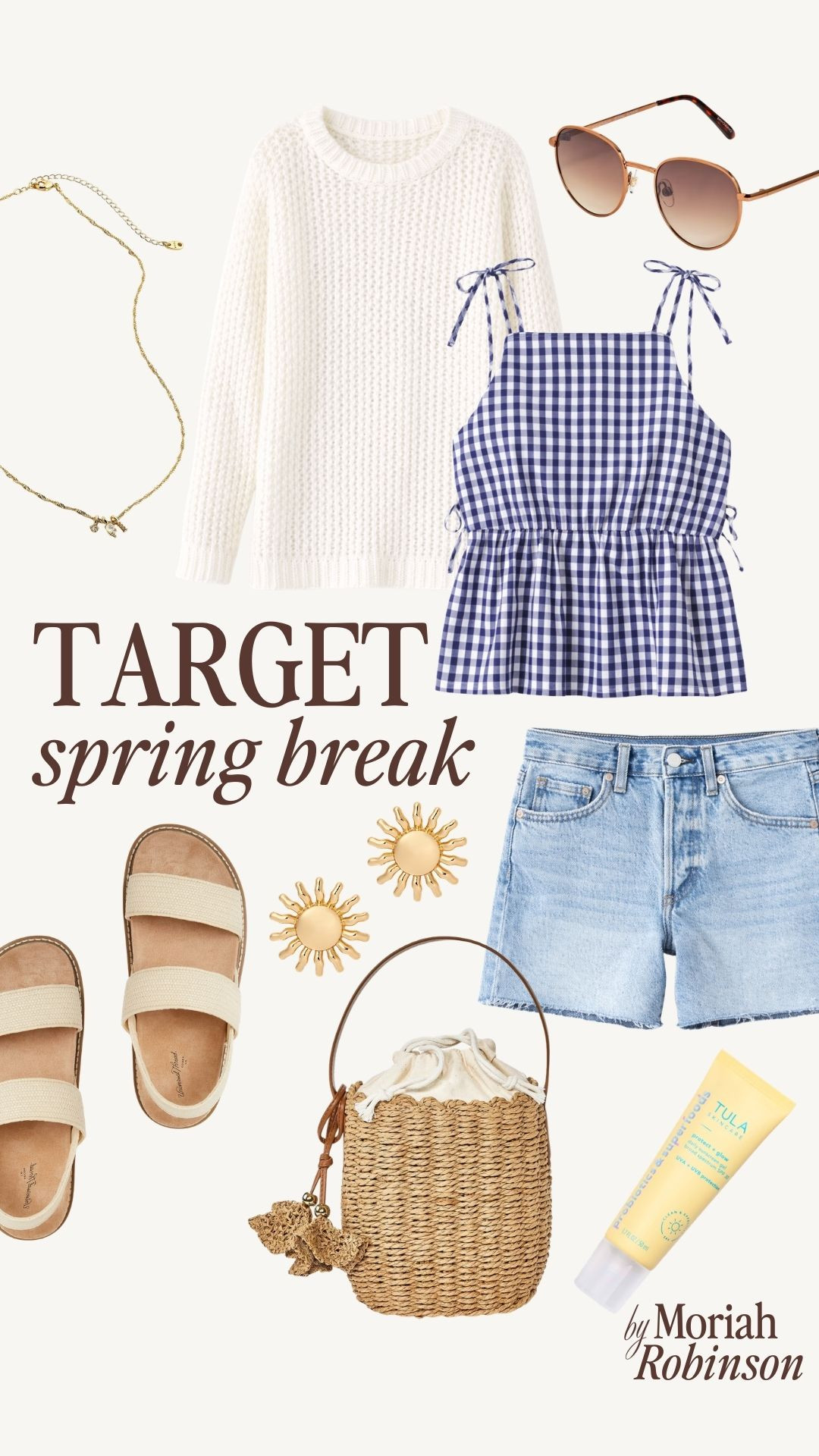 Spring break outfit idea! I love this gingham top and everyday jean shorts for a fun beach-front shopping day. 

 #LTKmomlife #LTKSeasonal #LTKTravel