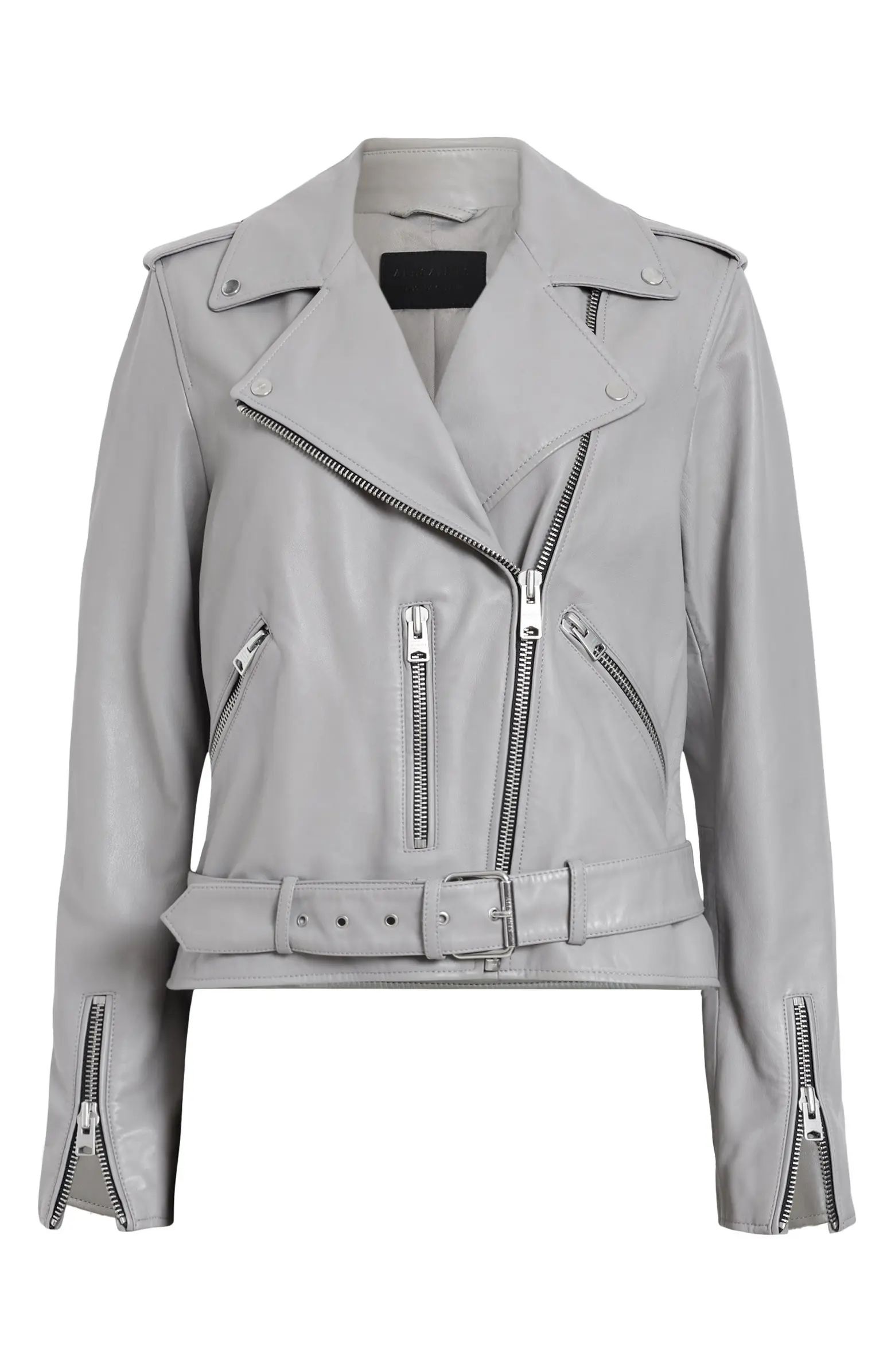 Balfern Belted Leather Biker Jacket | Nordstrom