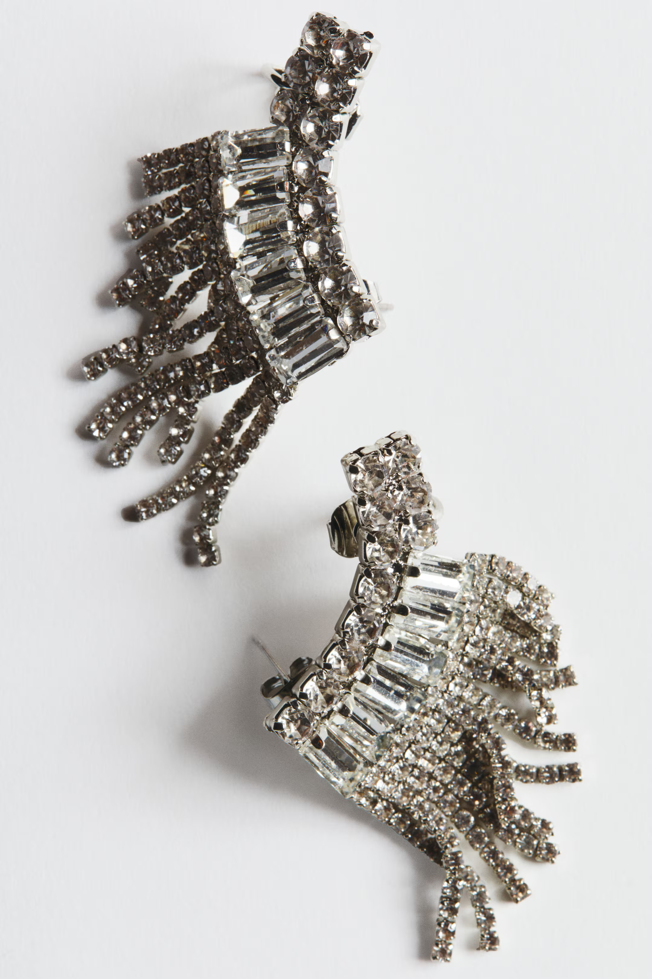 Wing-Shaped Rhinestone Earrings | H&M (US + CA)
