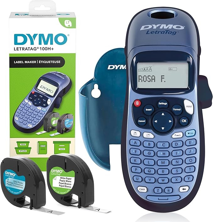 Dymo LetraTag LT-100H Label Maker Starter Kit+ | Handheld Label Printer Machine | with Paper, Cle... | Amazon (UK)
