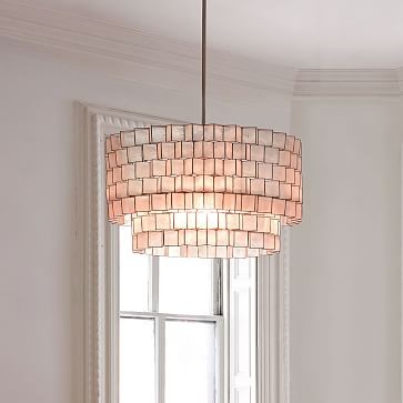 Capiz Zigzag Chandelier | West Elm (US)