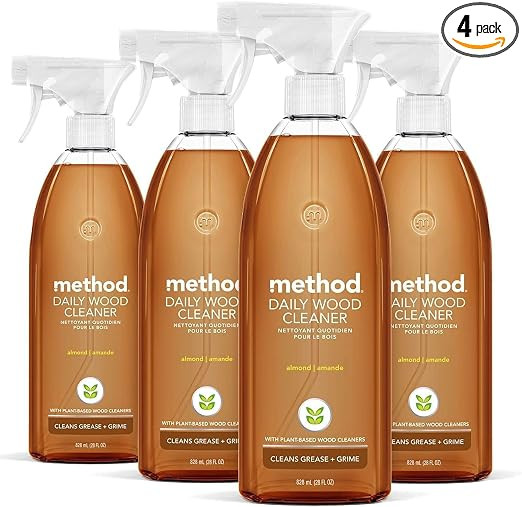 Method Daily Hardwood Cleaner, Almond, Plant-Based Formula That Cleans Shelves, Tables and Other ... | Amazon (US)