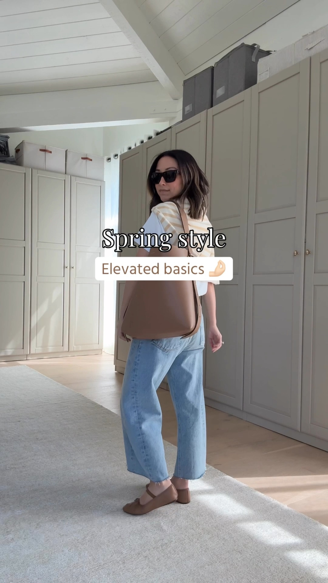 Classic spring outfit ideas. Elevated basics 🤌🏻

Madewell tee xs
Minnow sweater small
AGOLDE luna jeans 25 - cut hems
Loeffler Randall flats 5.5
Aallyn buket bag
Celine sunglasses
Quince earrings
Dorsey James necklace 15"

Spring style, spring outfits, petite style 

#LTKootd #LTKmomlife #LTKPetite